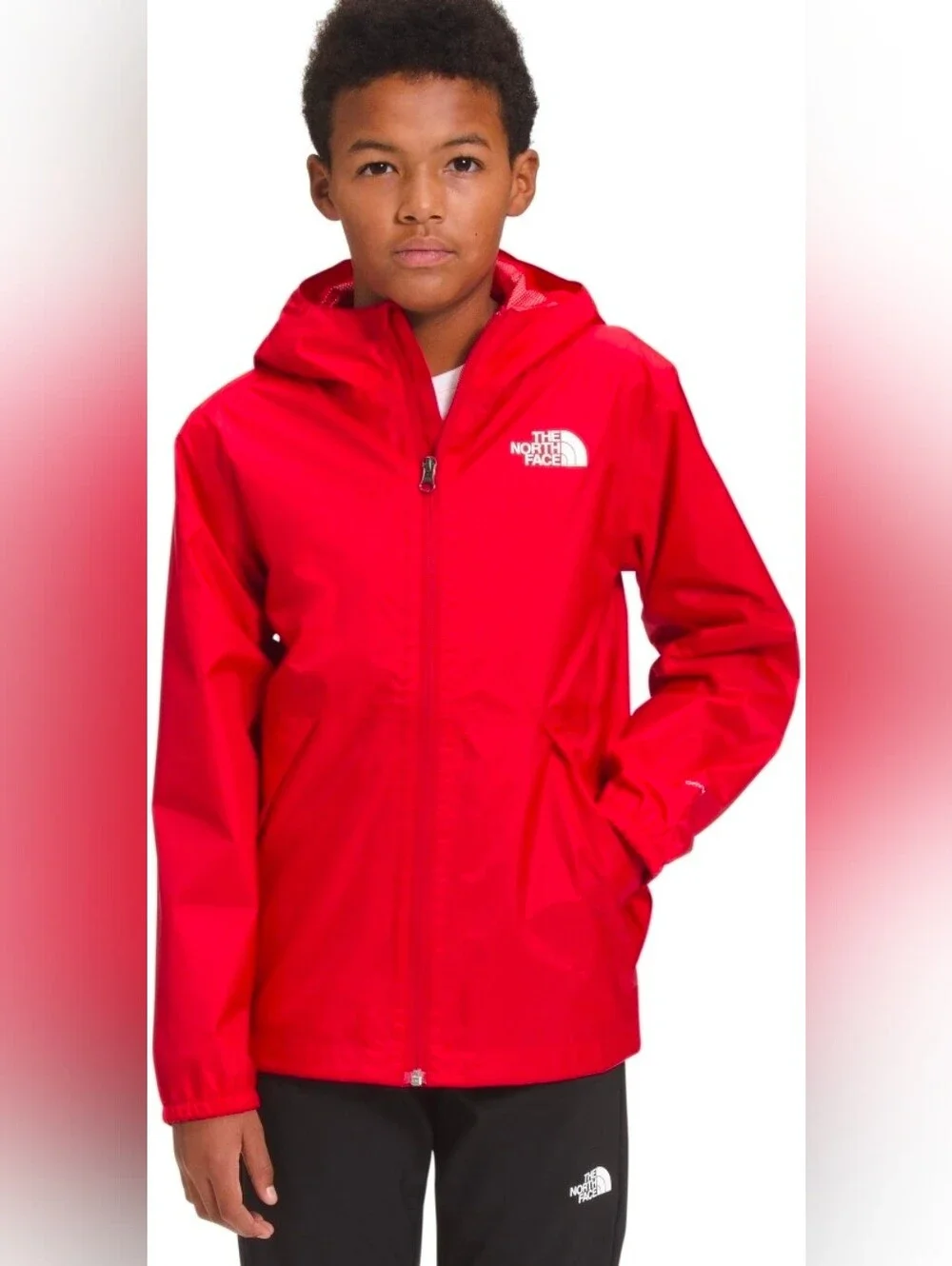 The North Face Kids Red Hooded Rain Jacket